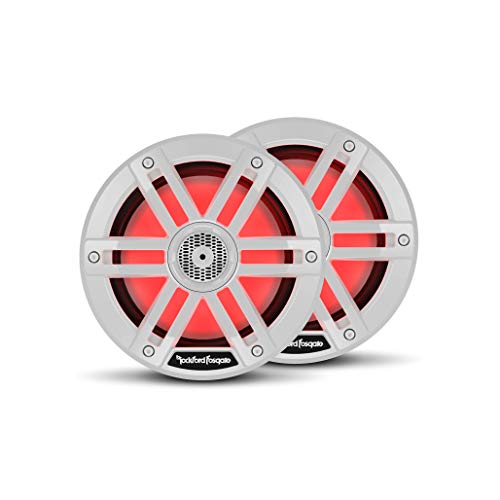 Rockford Fosgate M1-65 Color Optix 6.5” 2-Way Coaxial Multicolor LED Lighted Marine Speakers - White (Pair) Rockford Fosgate M1-65 Color Optix 6.5” 2-Way Coaxial Multicolor LED Lighted Marine Speakers - White (Pair)